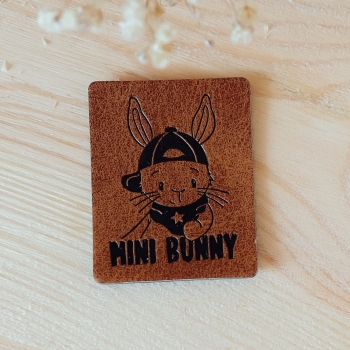 1 Stk. Kunstleder Label Henry Mini Bunny Stoffduo Eigenproduktion